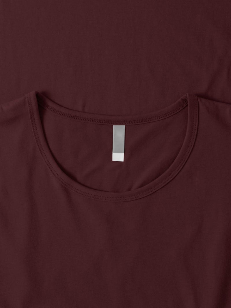 Hat and Beyond Mens Hipster Curve Hem Droptail Tee Premium Longline T Shirts (XX-Large, 1hc01_Wine) - Image 4